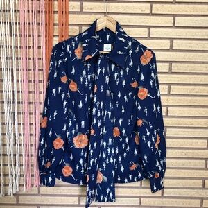 70's Vintage Style OOAK Blouse - Size 6 - Women's Top - Women's Dress Shirt